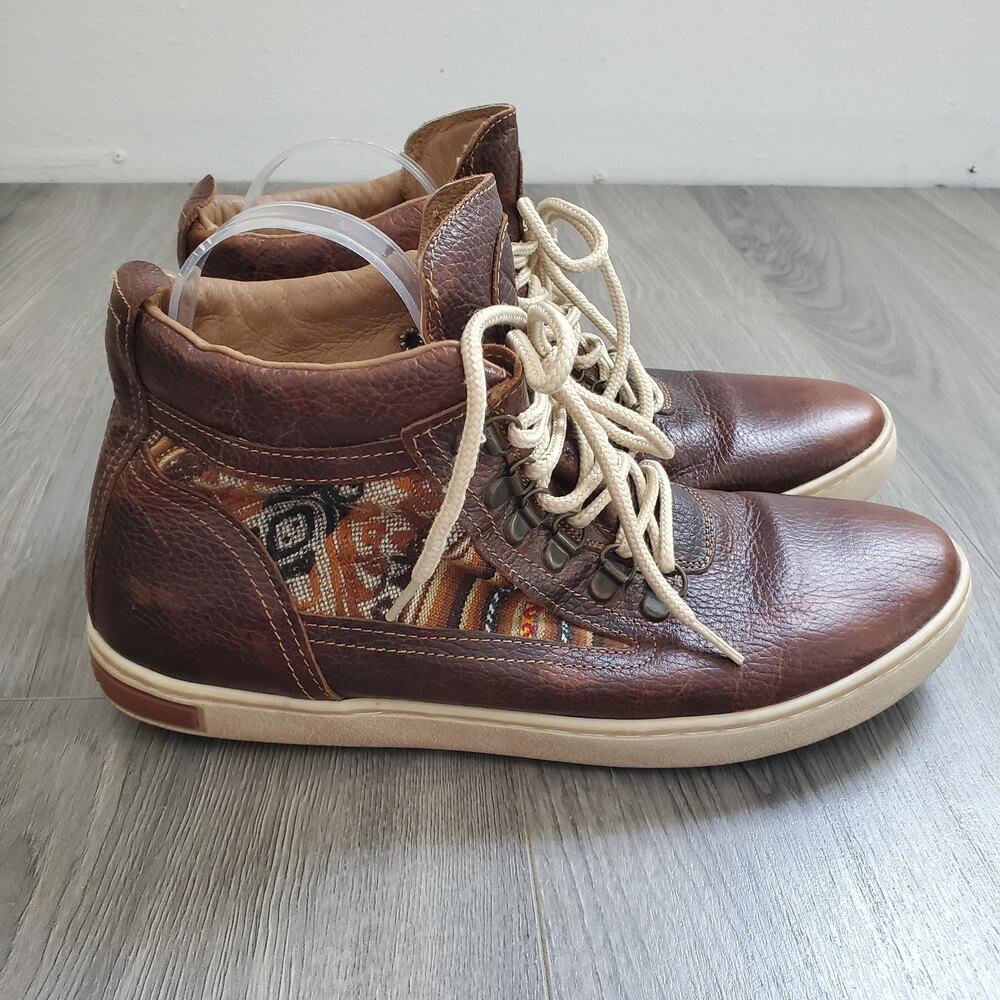 Inkkas Brown Patterned Chukka Boots